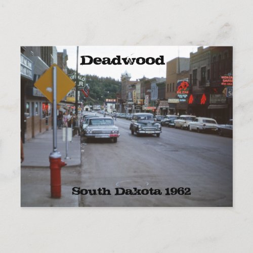 Deadwood South Dakota Retro 1962 Postcard