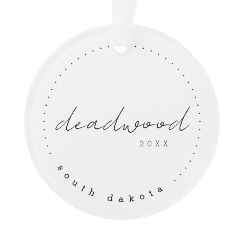 Deadwood, South Dakota SD Travel United States Ornament