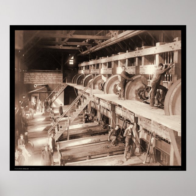 Deadwood Terra Gold Stamp Mill SD 1888 Poster (Front)