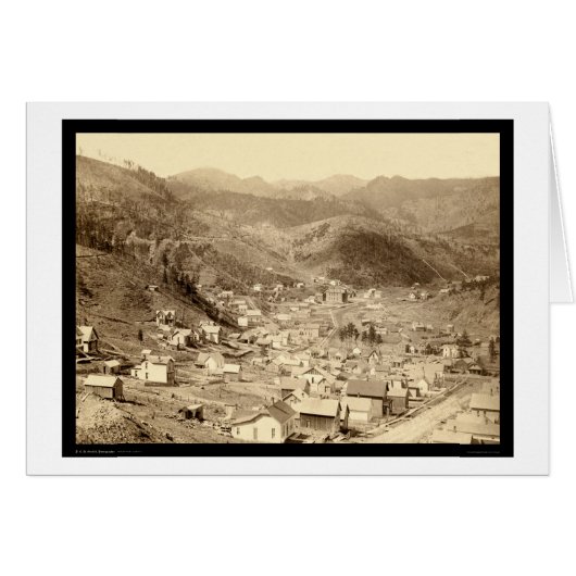 Deadwood Viewed from Engleside SD 1888 Cards (Front Horizontal)