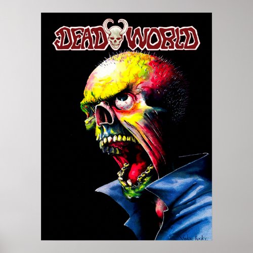 Deadworld screaming zombie poster print