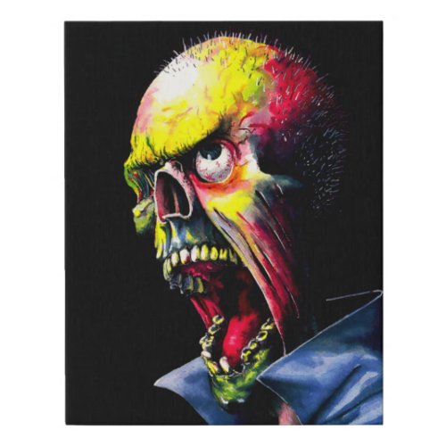 Deadworld zombie faux wrapped canvas print