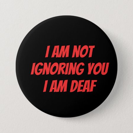 Deaf Alert Hard Of Hearing Hearing Impaired  Button