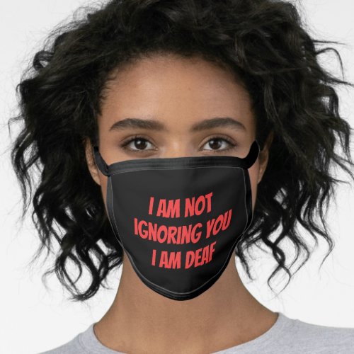 Deaf Alert Hard of Hearing Hearing Impaired Face Mask