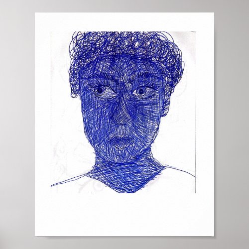 Deaf artist hand_made art drawings poster