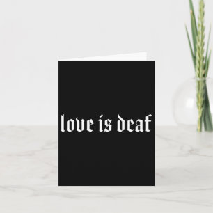 Deaf Asl Hand Gesture Deaf Hearing Loss Awareness Card