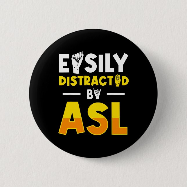 Deaf Awareness And Sign Language 3  Button (Front)