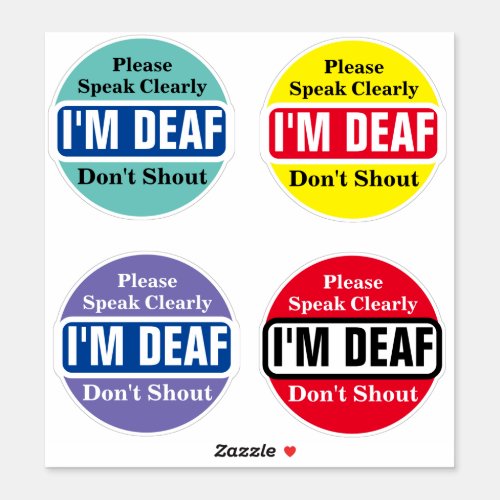 Deaf awareness Hard of hearing deafness aware lip Sticker