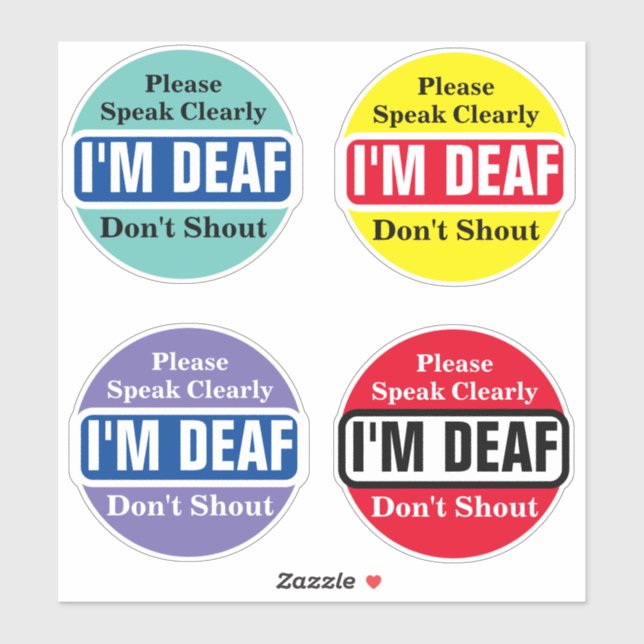 Deaf awareness Hard of hearing deafness aware lip Sticker (Sheet)