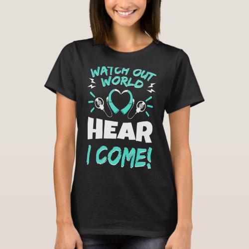 Deaf Awareness Hearing Aid Implant ASL T_Shirt