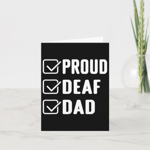 Deaf Dad Asl Hand Gesture Deaf Awareness  Card