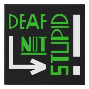 Deaf Disability Awareness Faux Canvas Print