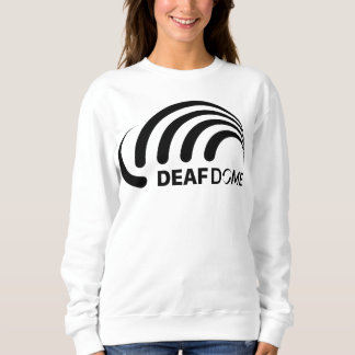 Deaf Dome sweatshirt with black logo
