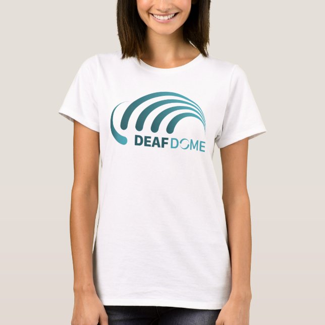 Deaf Dome tshirt in teal (Front)
