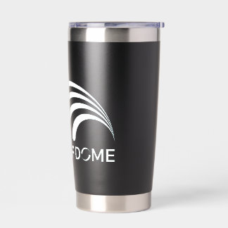 Deaf Dome tumbler with white logo