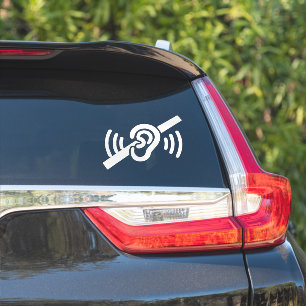 Deaf Driver On Board Emergency Safety Alert Car Sticker