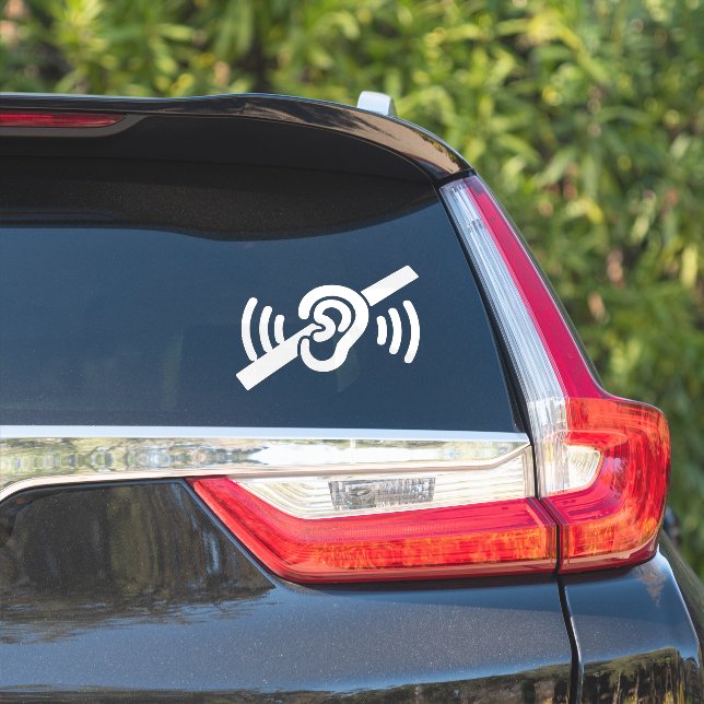 Deaf Driver On Board Emergency Safety Alert Car Sticker (Car Side)