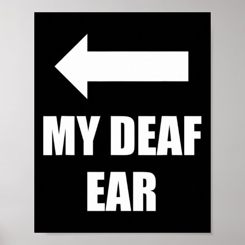 Deaf Ear Right Ear Is Deaf  Poster