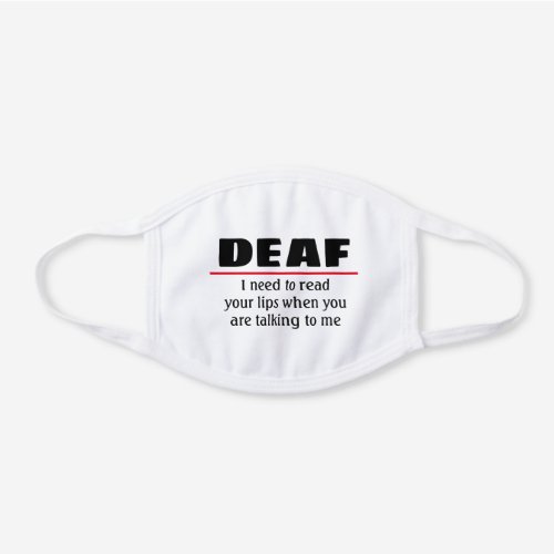 Deaf Face Mask