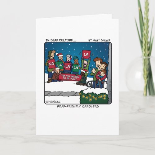 Deaf_Friendly Carolers Holiday Card