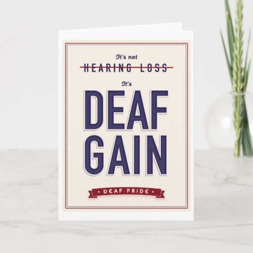 Deaf Gain greeting card