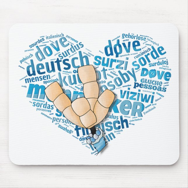 Deaf Hand Mouse Pad (Front)