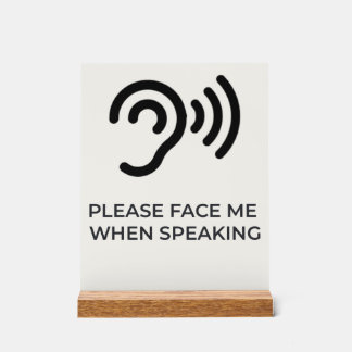 Deaf Hard of Hearing Disability Awareness Acrylic  Sign