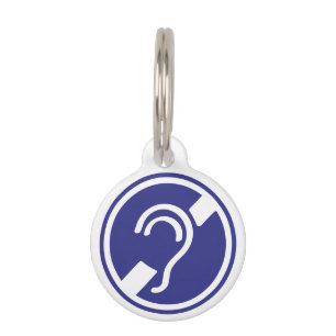 Deaf, hearing impaired, deafness, hearing loss sig pet ID tag