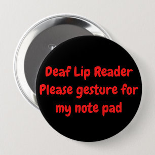 Deaf Lip Reader Gesture for Notepad Alert Message  Button