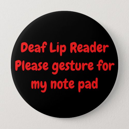 Deaf Lip Reader Gesture for Notepad Alert Message  Button