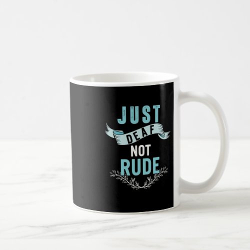 Deaf Not Rude Awareness Yellow Ribbon Asl Language Coffee Mug