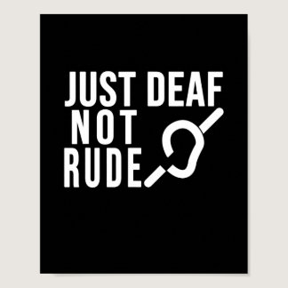 Deaf Not Rude Deaf Awareness Yellow Ribbon Asl Lan Poster