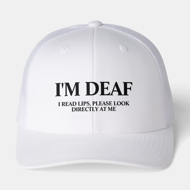 Deaf or Hard of Hearing Cap (Front)
