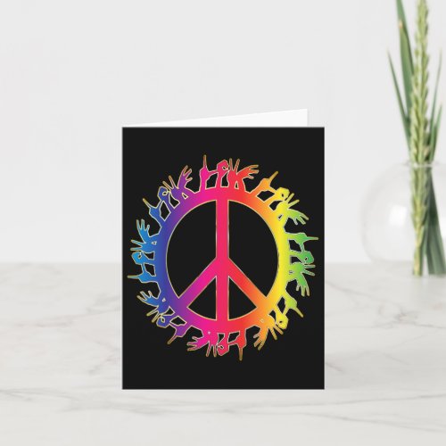 Deaf Peace Sign Language Hand Talking Teachers Asl Card