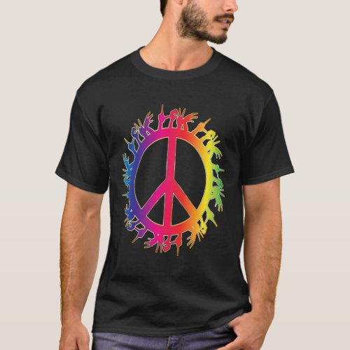 Deaf Peace Sign Language Hand Talking Teachers Asl T_Shirt