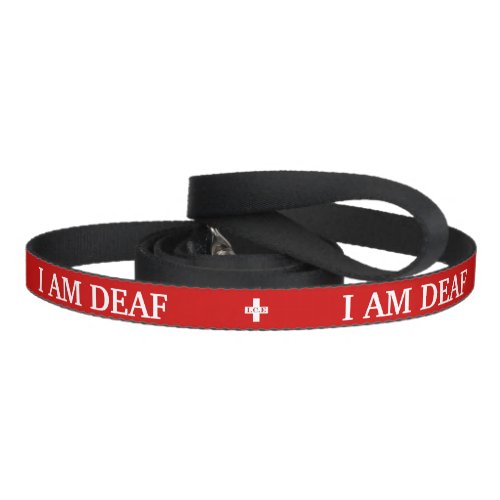 Deaf pet custom awareness red pet leash