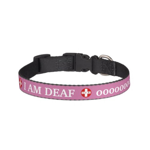 Deaf pet DIY pink Pet Collar