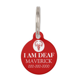 Deaf pet medical awareness DIY ICE details Pet ID Tag