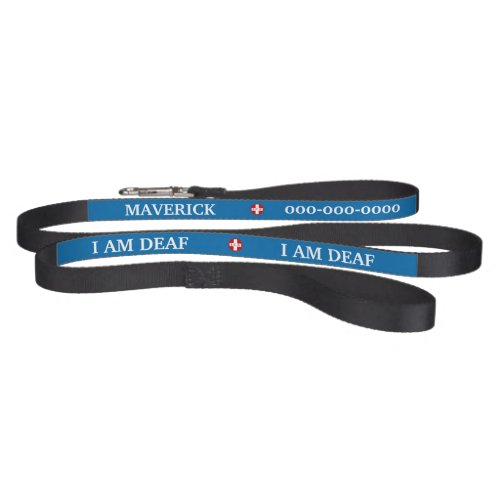 Deaf pet medical condition awareness blue pet leash