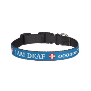 Deaf pet products custom blue collar
