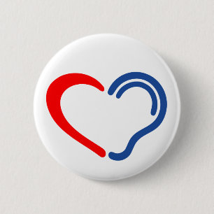 Deaf. Poor hearing, deafness, Limited hearing. Button