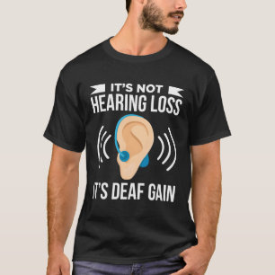 Deaf Pride Asl Hand Gesture Hearing Aid Hand Sign T-Shirt