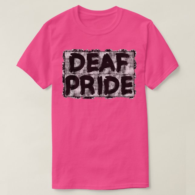 Deaf Pride Grunge T-Shirt (Design Front)