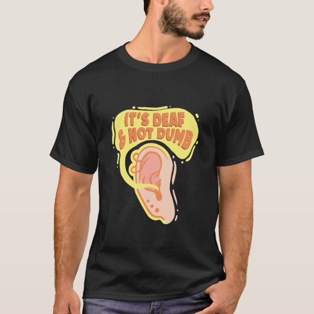 Deaf Pride Hearing Loss ASL T-Shirt (Front)