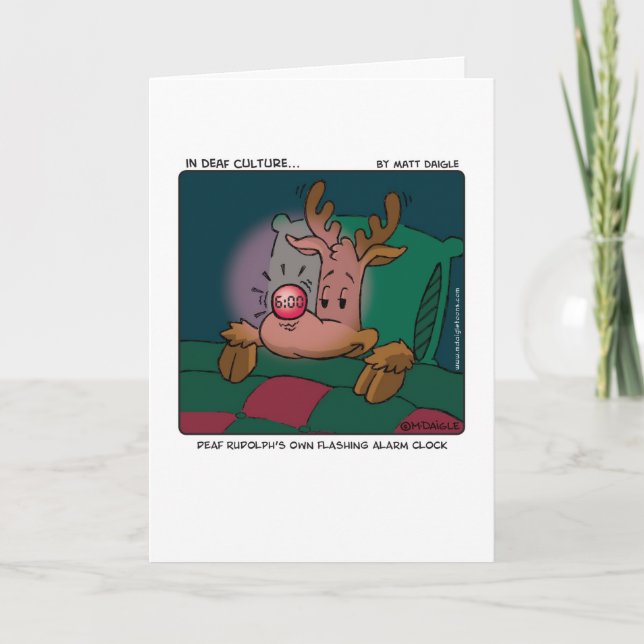 Deaf Rudolph Holiday Card (Front)