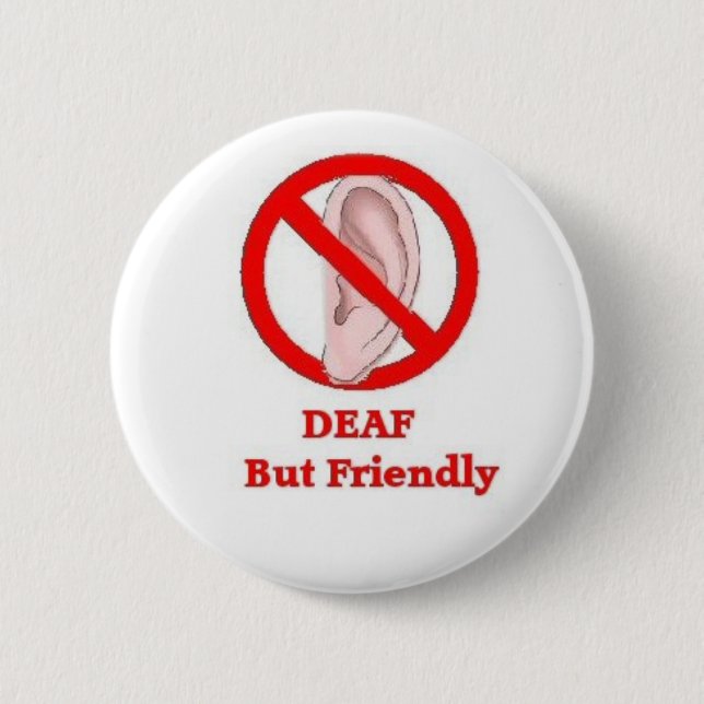 deaf sign button (Front)