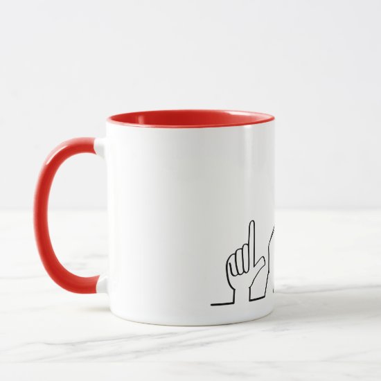 Deaf sign language love - love. I love you. Mug
