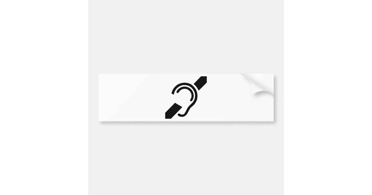 Deaf Symbol Bumper Sticker | Zazzle