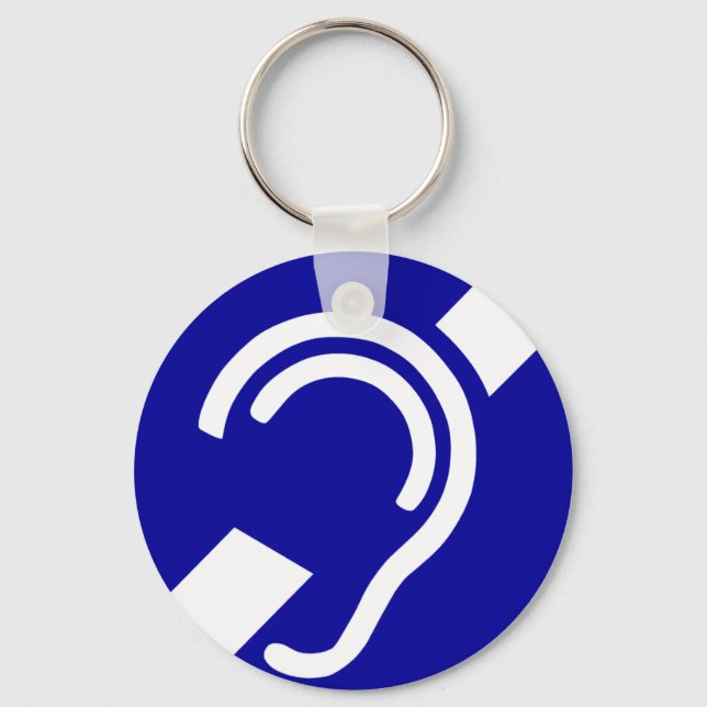 Deaf Symbol Keychain (Front)