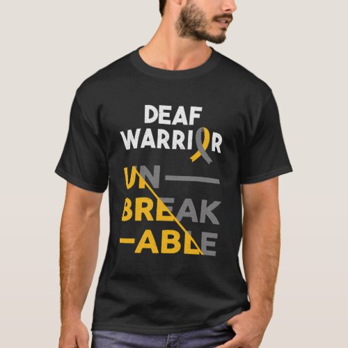 Deaf Warrior Deaf Awareness T_Shirt